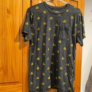 Tee with ducks and front button pocket